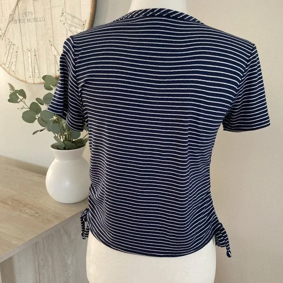 ❌SOLD Olivia Rae Navy Striped Top - Picture 5 of 7